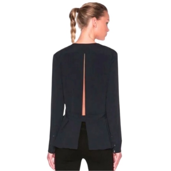 $360 Helmut Lang Vintage Top Medium Split Back Silk Wear 2 Ways Open Slit Back - Picture 6 of 16